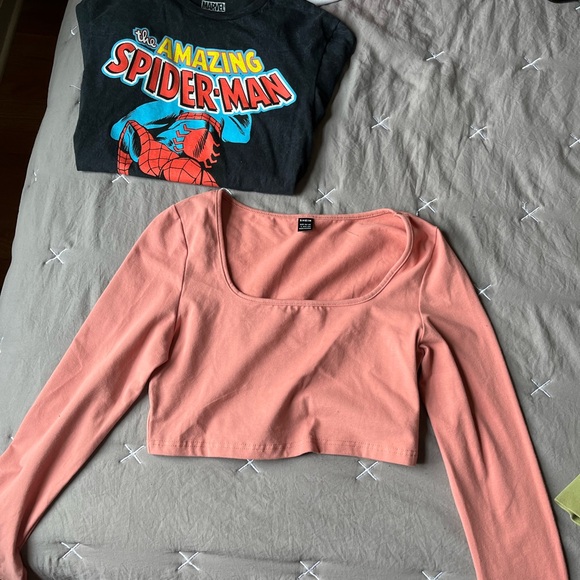Two long sleeve crop tops from SHEIN good condition barley worn - Picture 1 of 2
